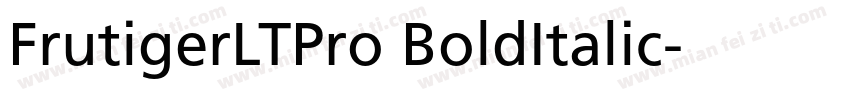 FrutigerLTPro BoldItalic字体转换